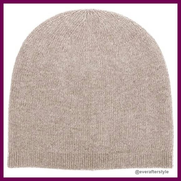 Double-Layer Cashmere Wool Blend Slouchy Knit Beanie Winter Ski Hat Unisex